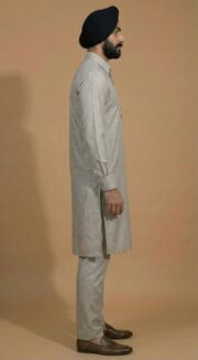 Platinum Grey Kurta Pajama - Image 2